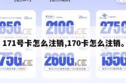 171号卡怎么注销,170卡怎么注销。
