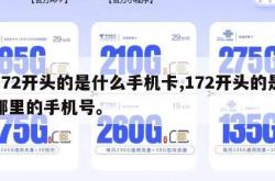 172开头的是什么手机卡,172开头的是哪里的手机号。