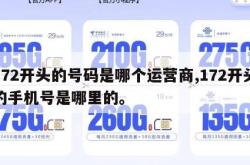 172开头的号码是哪个运营商,172开头的手机号是哪里的。