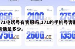 171电话号有客服吗,171的手机号客服电话是多少。
