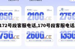 172号段客服电话,170号段客服电话。