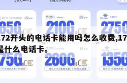 172开头的电话卡能用吗怎么收费,172是什么电话卡。
