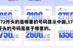 172开头的是哪里的号码显示中国,172开头的号码是属于哪里的。