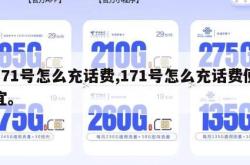 171号怎么充话费,171号怎么充话费便宜。