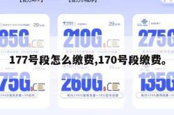 177号段怎么缴费,170号段缴费。