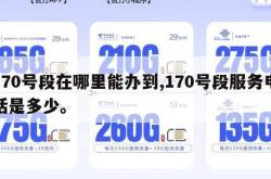 170号段在哪里能办到,170号段服务电话是多少。
