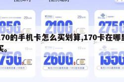 170的手机卡怎么买划算,170卡在哪里买。
