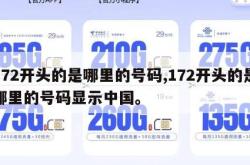 172开头的是哪里的号码,172开头的是哪里的号码显示中国。