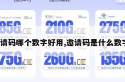 邀请码哪个数字好用,邀请码是什么数字。