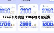 177手机号充值,170手机号充话费。