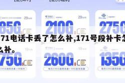 171电话卡丢了怎么补,171号段补卡怎么补。