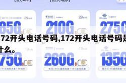 172开头电话号码,172开头电话号码是什么。