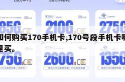 如何购买170手机卡,170号段手机卡哪里买。