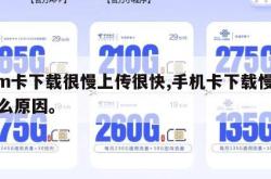 sim卡下载很慢上传很快,手机卡下载慢是什么原因。