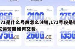 171是什么号段怎么注销,171号段是哪家运营商如何交费。