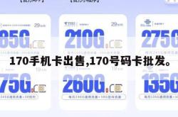 170手机卡出售,170号码卡批发。