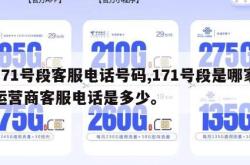 171号段客服电话号码,171号段是哪家运营商客服电话是多少。