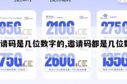 邀请码是几位数字的,邀请码都是几位数。