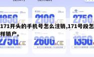 171开头的手机号怎么注销,171号段怎样销户。