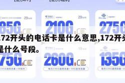 172开头的电话卡是什么意思,172开头是什么号段。