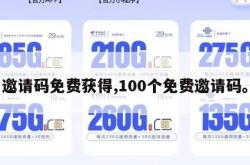 邀请码免费获得,100个免费邀请码。