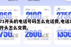 171开头的电话号码怎么充话费,电话171开头怎么交费。