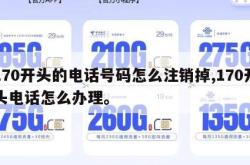 170开头的电话号码怎么注销掉,170开头电话怎么办理。