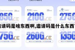 邀请码是啥东西啊,邀请码是什么东西?。