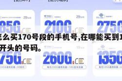 怎么买170号段的手机号,在哪能买到170开头的号码。
