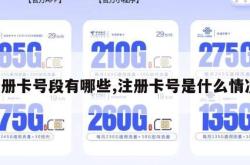 注册卡号段有哪些,注册卡号是什么情况。