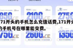 171开头的手机怎么充值话费,171开头的手机号在哪里能交费。
