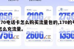 170电话卡怎么购买流量包的,170的号怎么充流量。