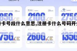 注册卡号段什么意思,注册卡什么号码开头的。
