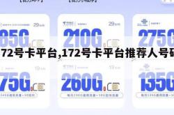 172号卡平台,172号卡平台推荐人号码。