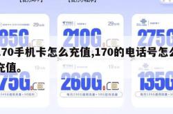 170手机卡怎么充值,170的电话号怎么充值。