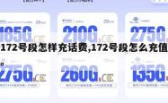 172号段怎样充话费,172号段怎么充值。