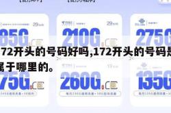 172开头的号码好吗,172开头的号码是属于哪里的。