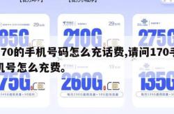 170的手机号码怎么充话费,请问170手机号怎么充费。