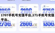 1707手机号充值平台,171手机号充值平台。